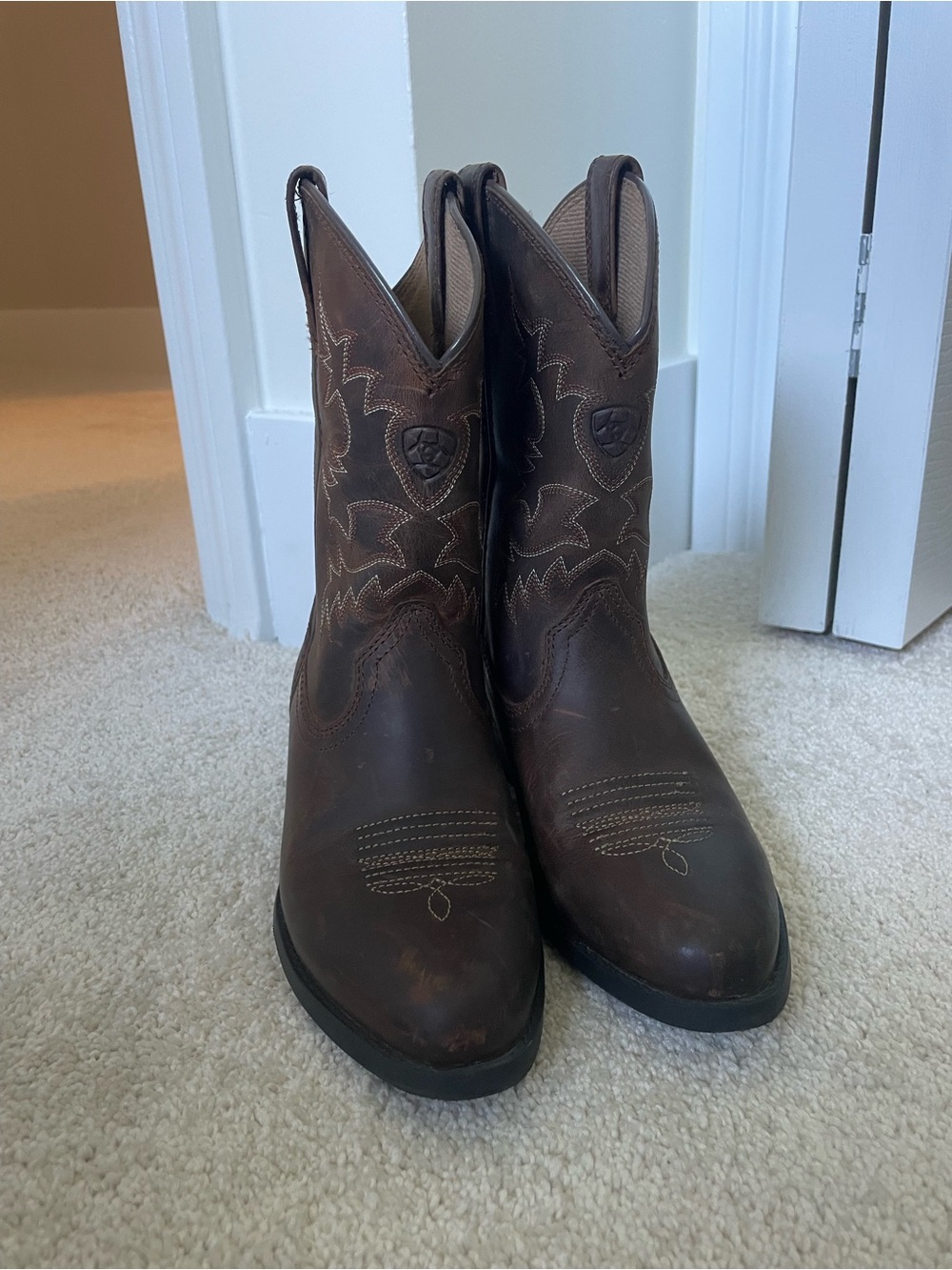 Kids Ariat Brown Western Pull-On Cowboy Boots
